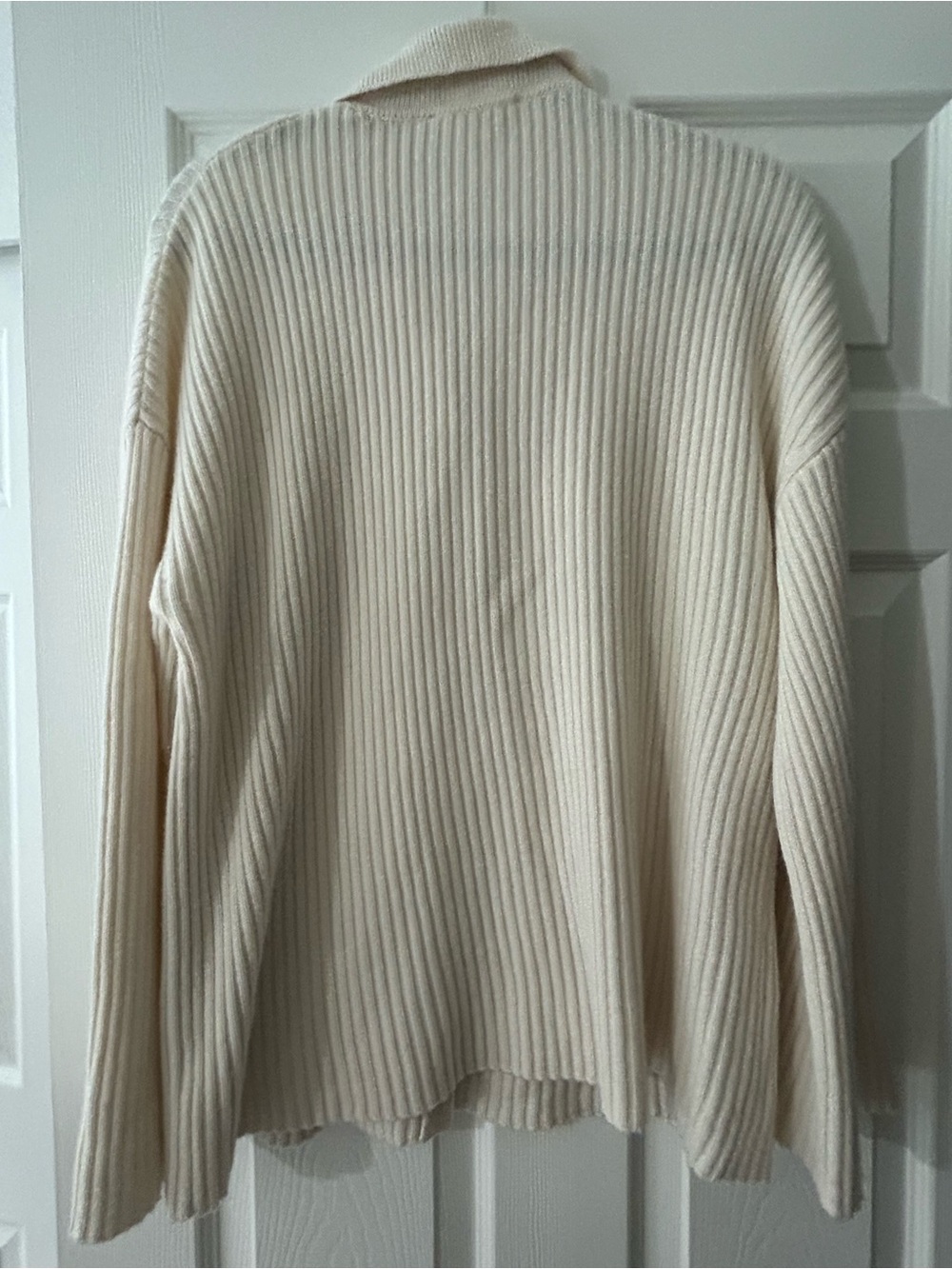 Reformation Fantino Cashmere Ribbed Button-Down Cardigan Sweater - Picture 3 of 7